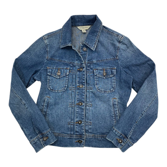 Jacket Denim By St Johns Bay In Blue Denim, Size:Sp