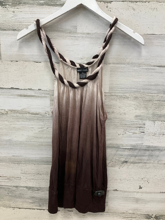 Tank Top By Wet Seal In Brown & Cream, Size:Xl