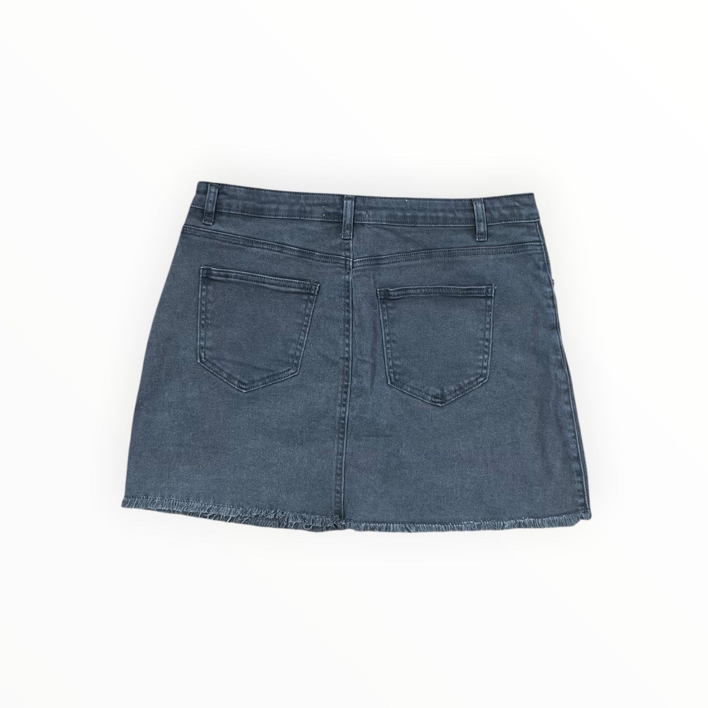 Skirt Mini & Short By Zenana In Grey Denim, Size:L