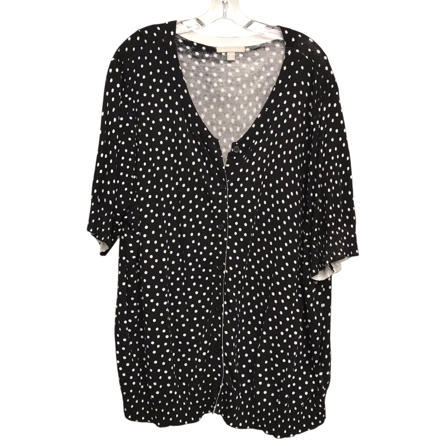 Sweater Ss By Woman Within In Polkadot Pattern, Size:1X