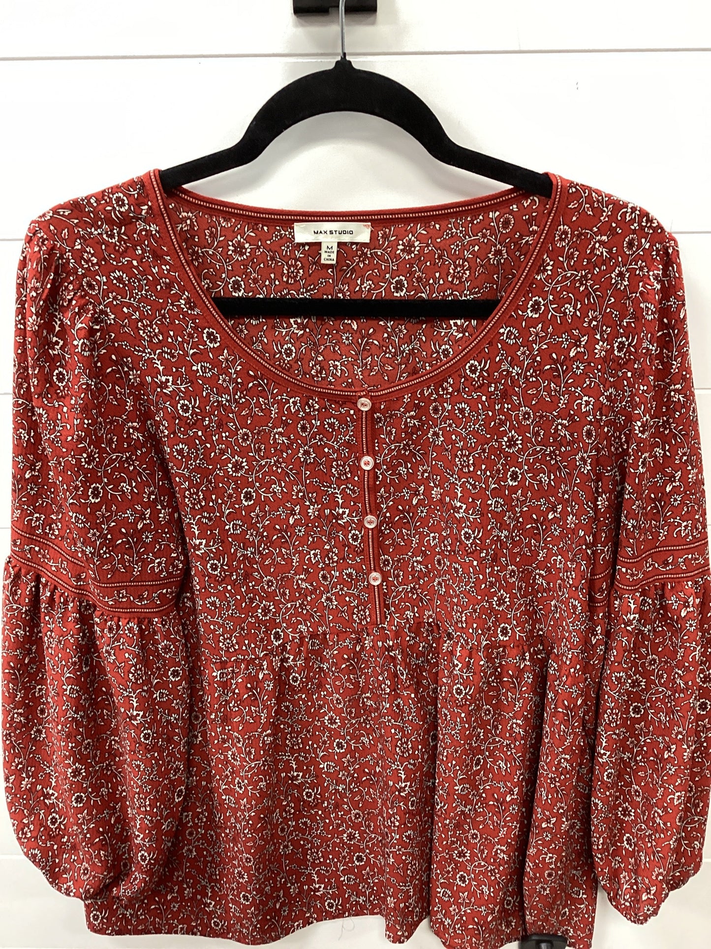 Top Ls By Max Studio In Orange, Size:M