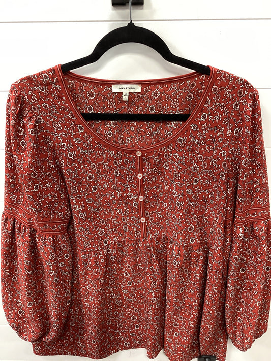 Top Ls By Max Studio In Orange, Size:M