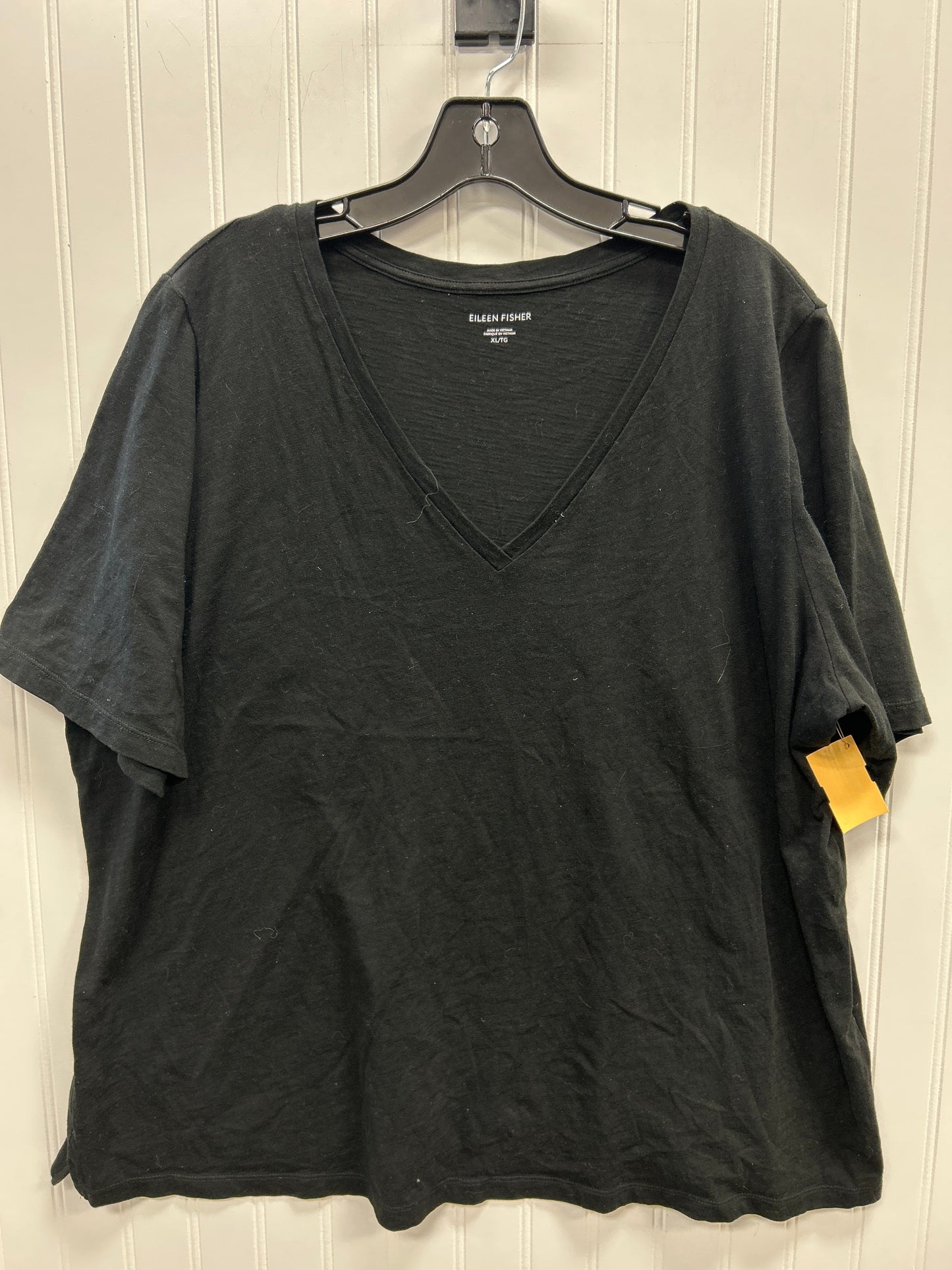 Top Ss By Eileen Fisher In Black, Size:Xl