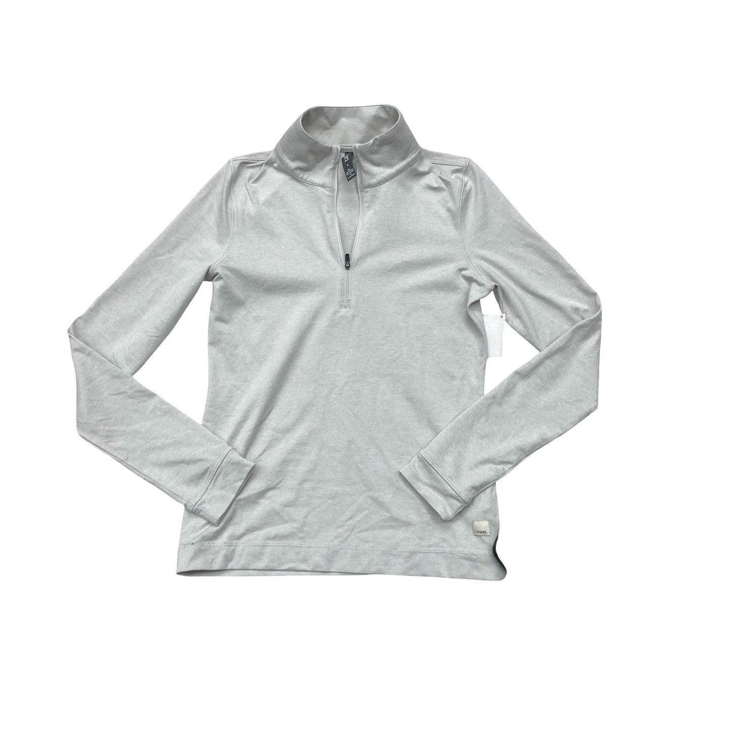 Athletic Top Ls Collar By Vuori In Grey, Size:S