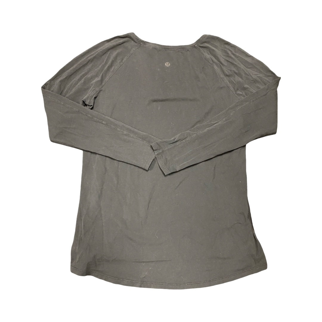 Athletic Top Ls Collar By Lululemon In Black, Size:S
