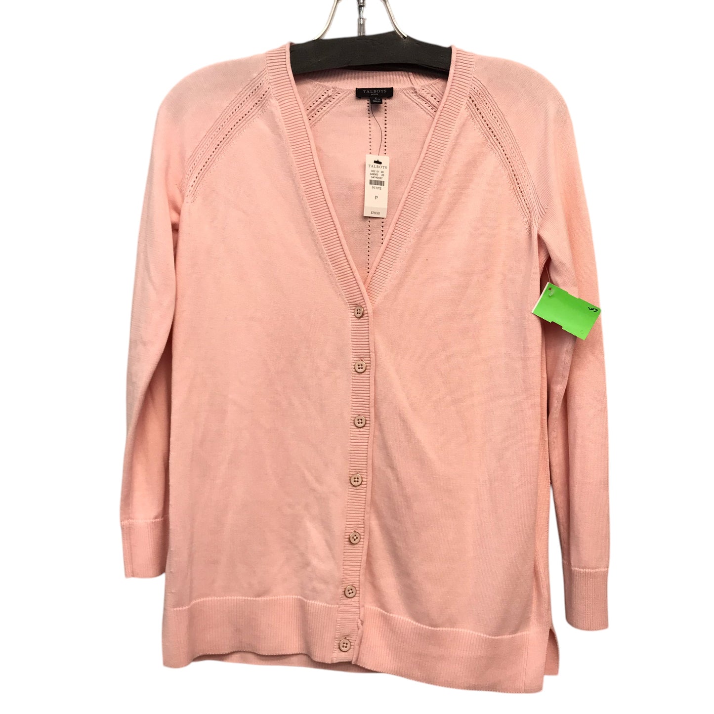Sweater Cardigan By Talbots In Pink, Size:Sp