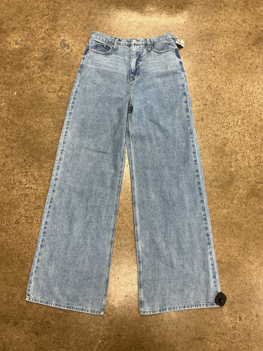 Jeans Wide Leg By Sam Edelman In Blue Denim, Size:8