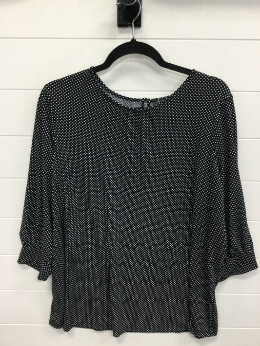 Top Ls By Adrianna Papell In Black, Size:1X