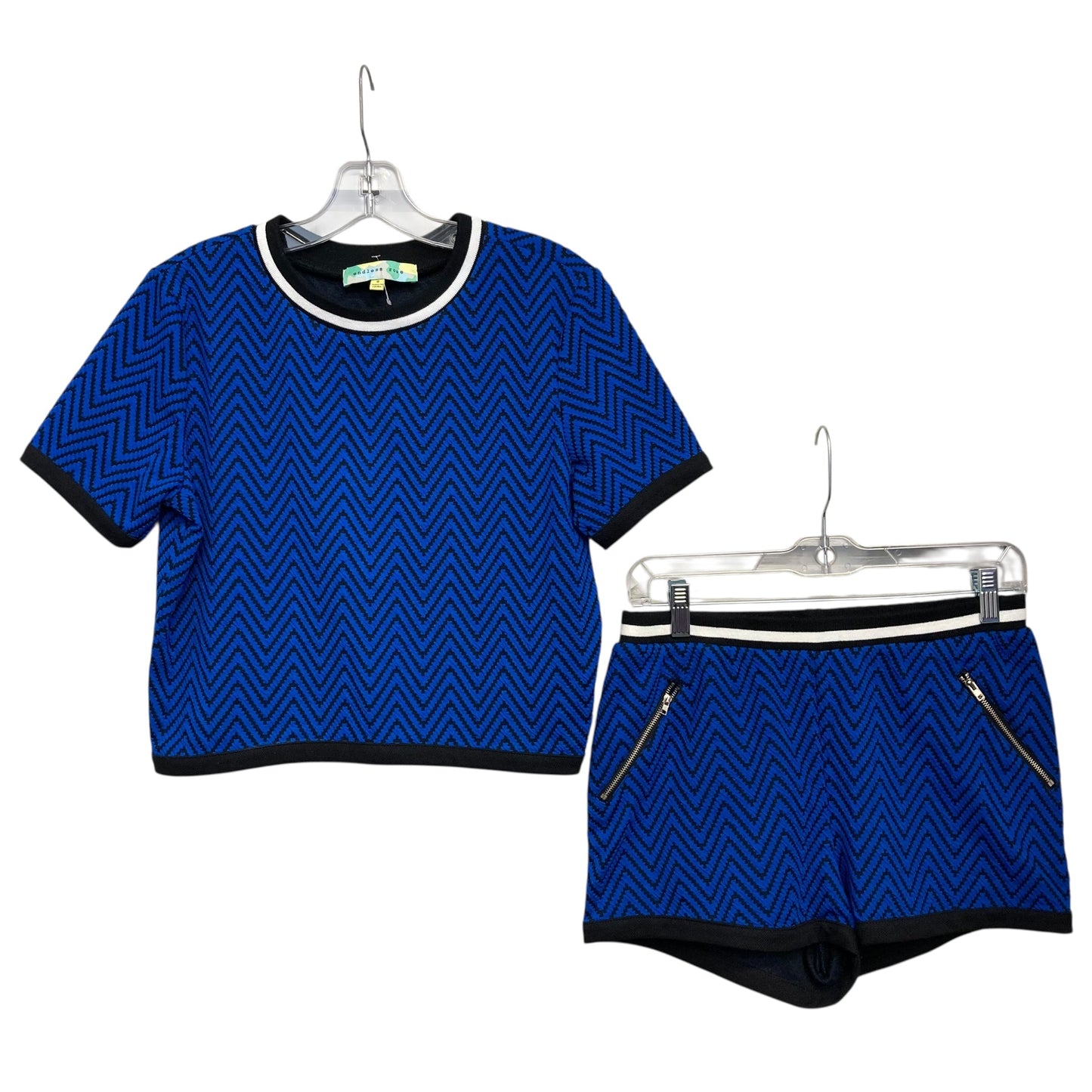 Shorts Set By Endless Rose In Black & Blue, Size:S