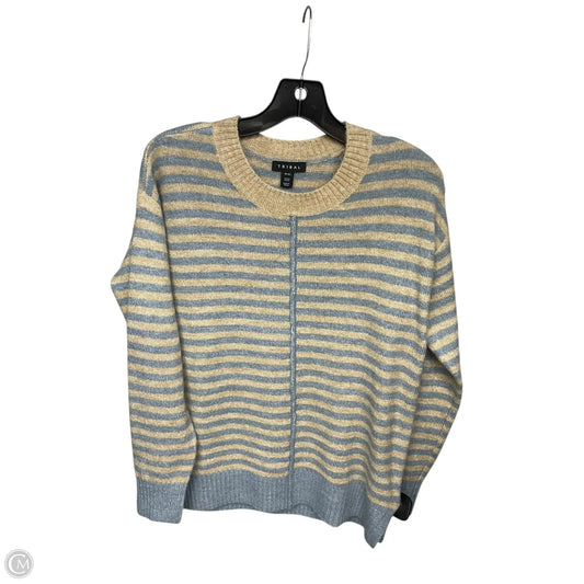 Sweatshirt Crewneck By Tribal In Blue & Tan, Size: Xs