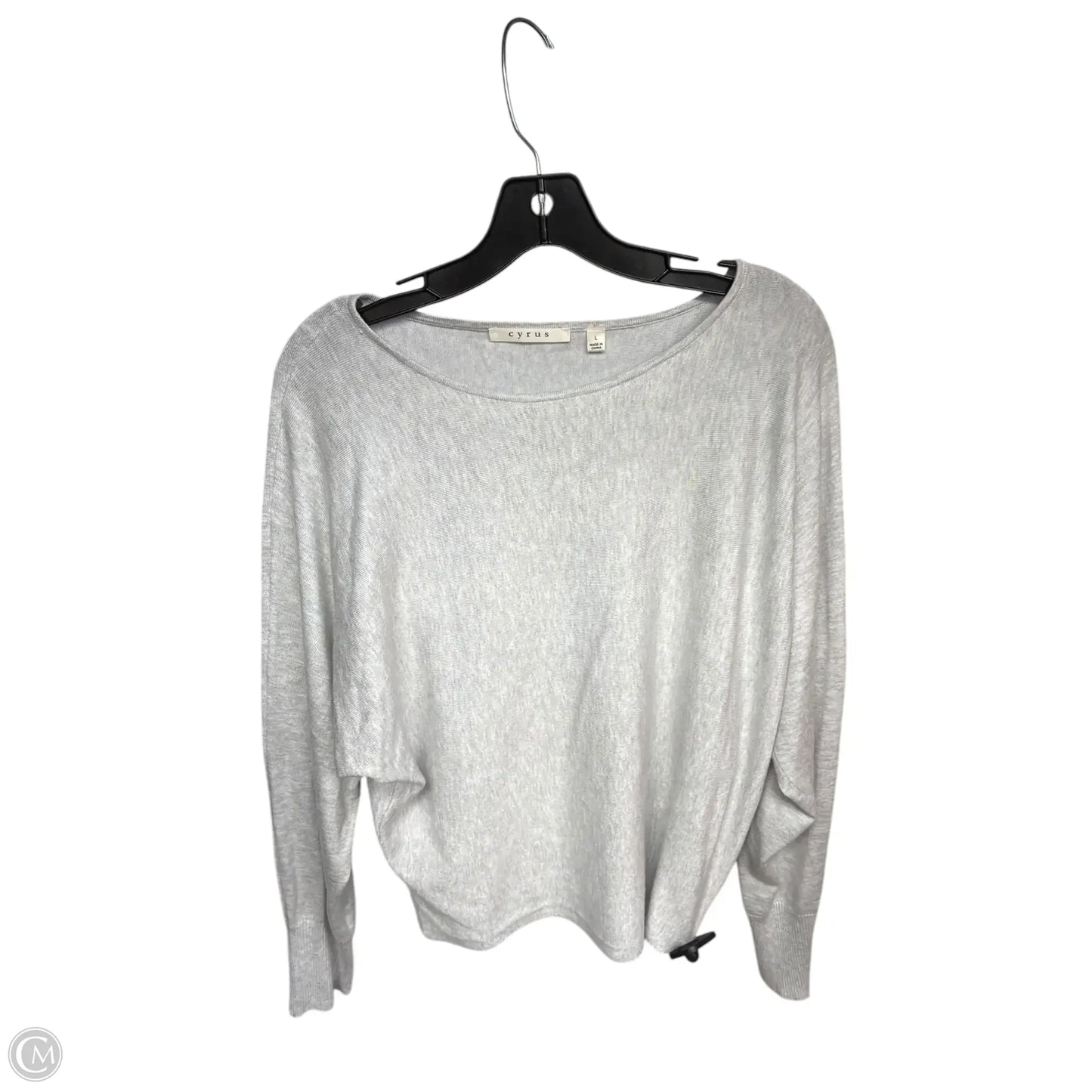 Top Long Sleeve Basic By Cyrus In Grey, Size: L