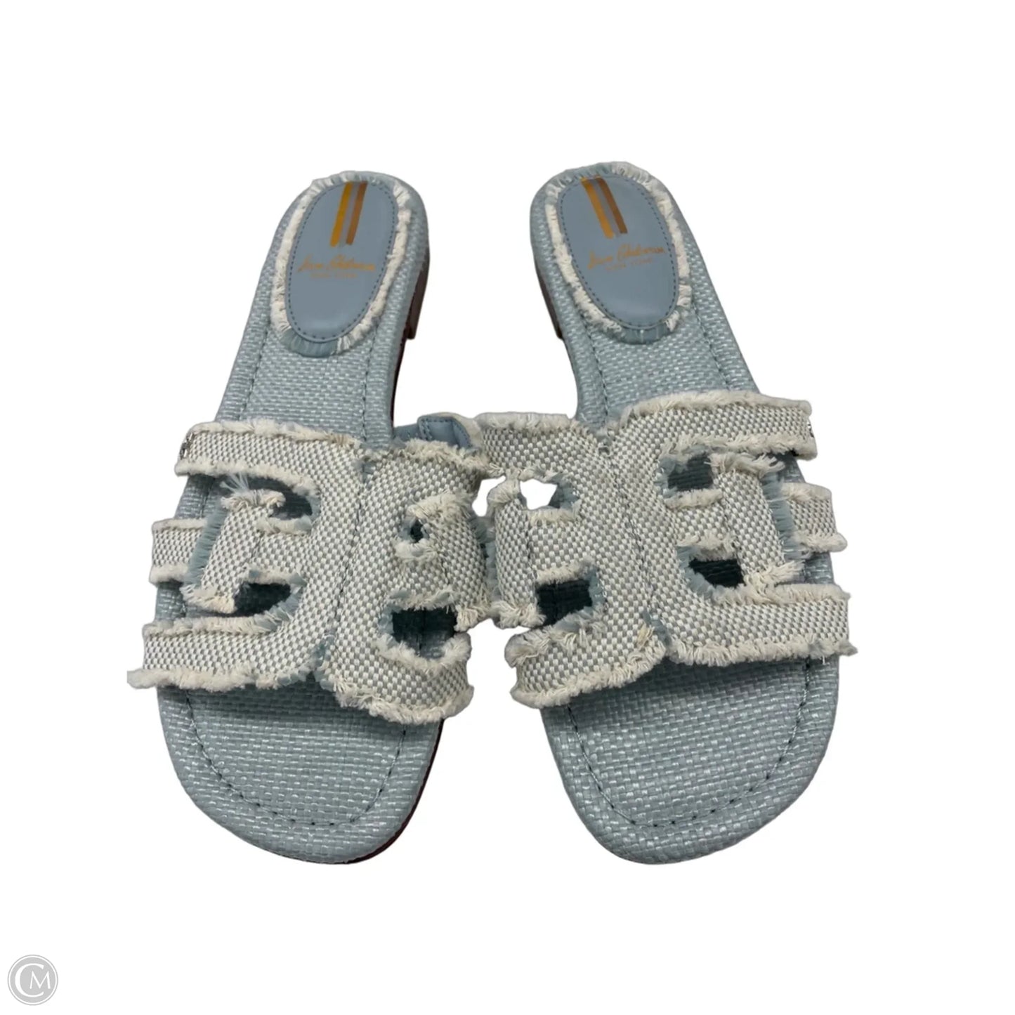 Sandals Flats By Sam Edelman In Blue & Cream, Size: 9