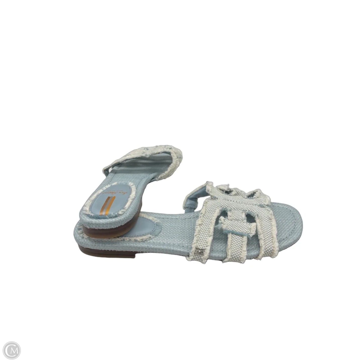 Sandals Flats By Sam Edelman In Blue & Cream, Size: 9