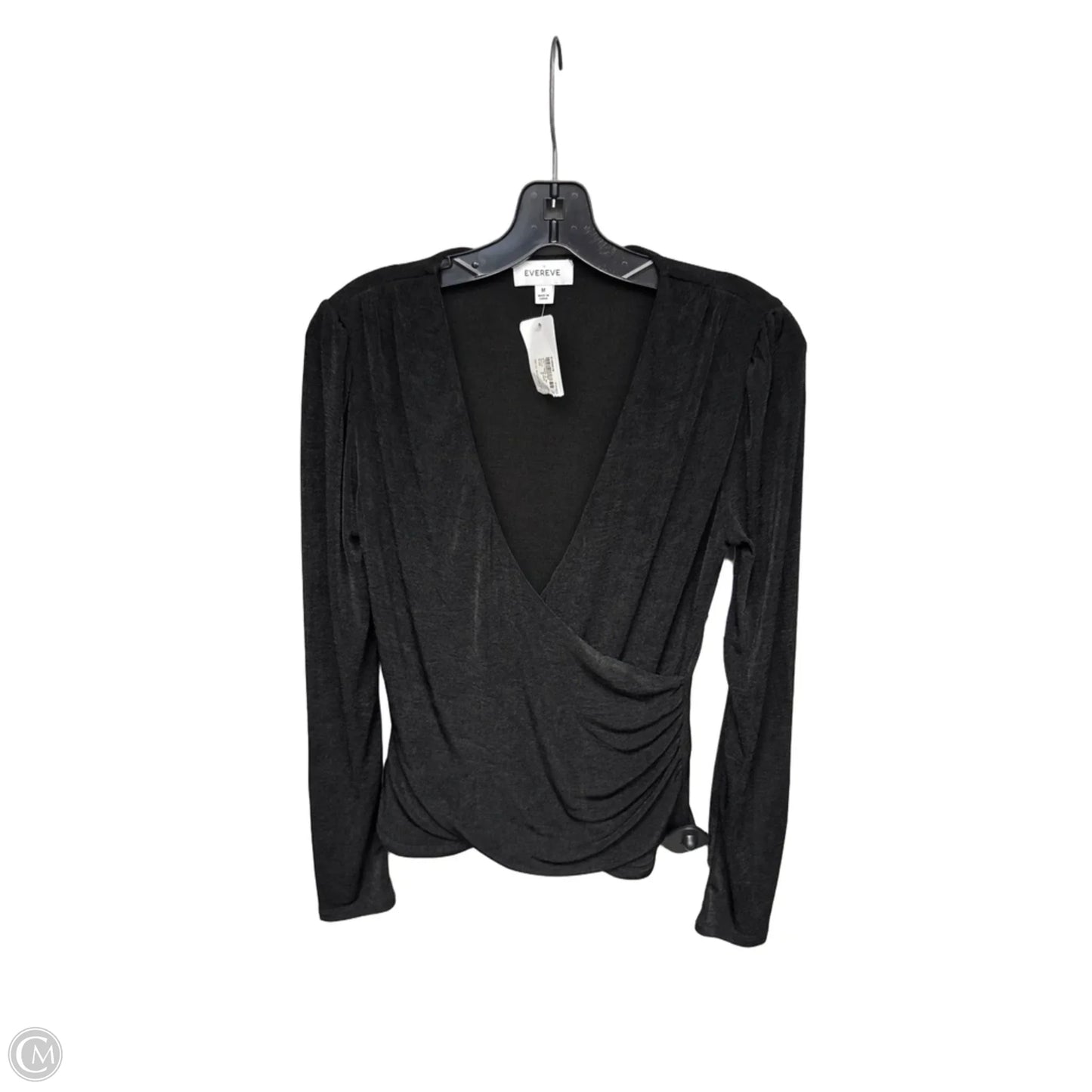 Top Long Sleeve By Evereve In Black, Size: M