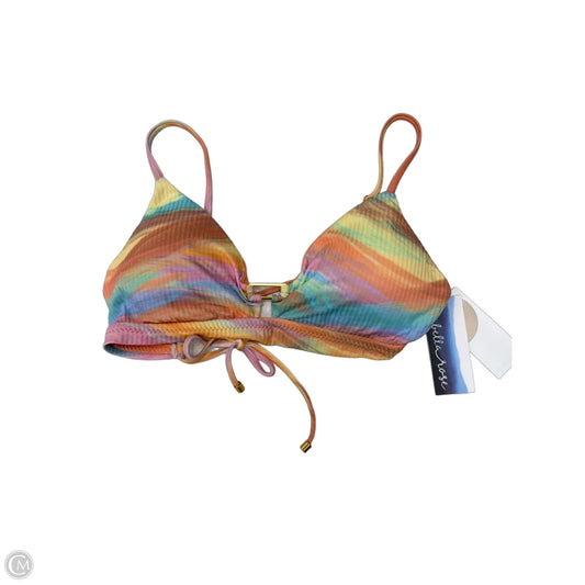 Swimsuit Top By Clothes Mentor In Rainbow Print, Size: L