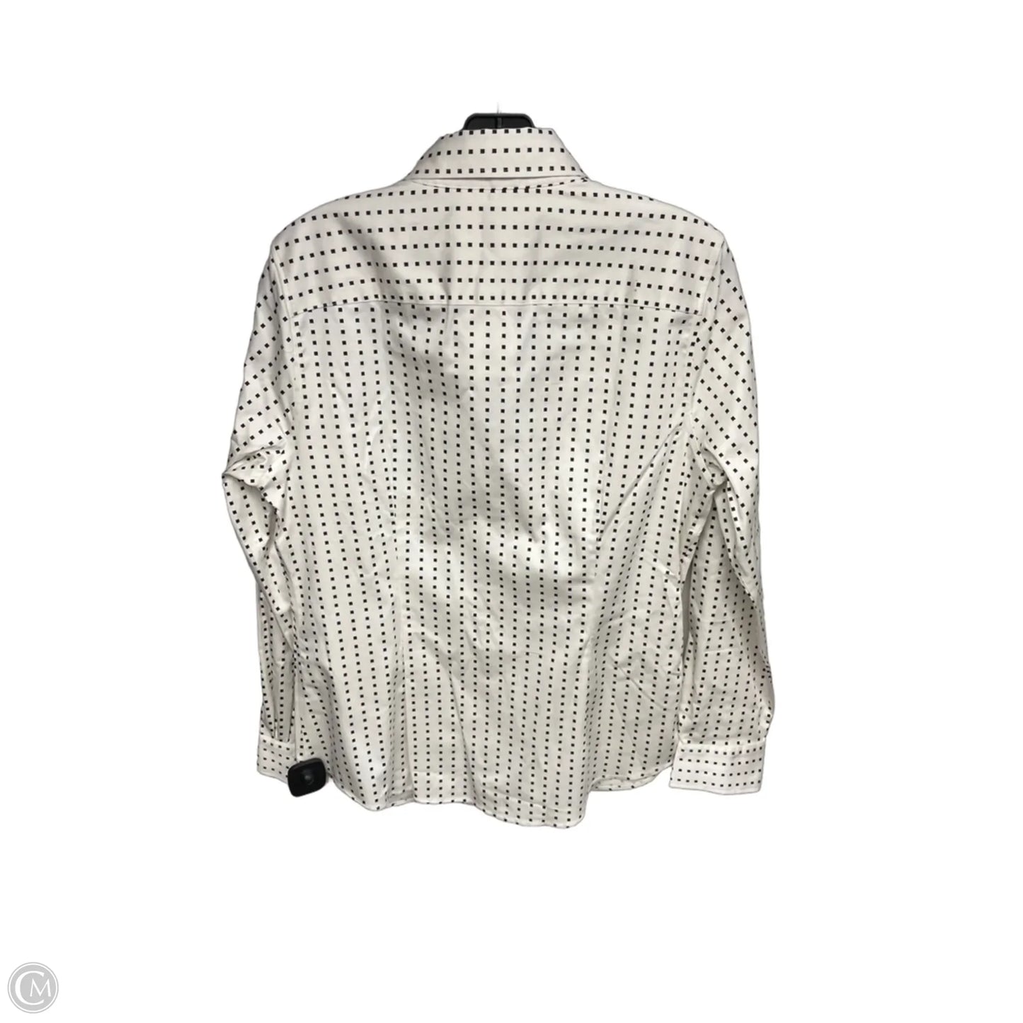 Top Long Sleeve By Banana Republic In Black & White, Size: 10