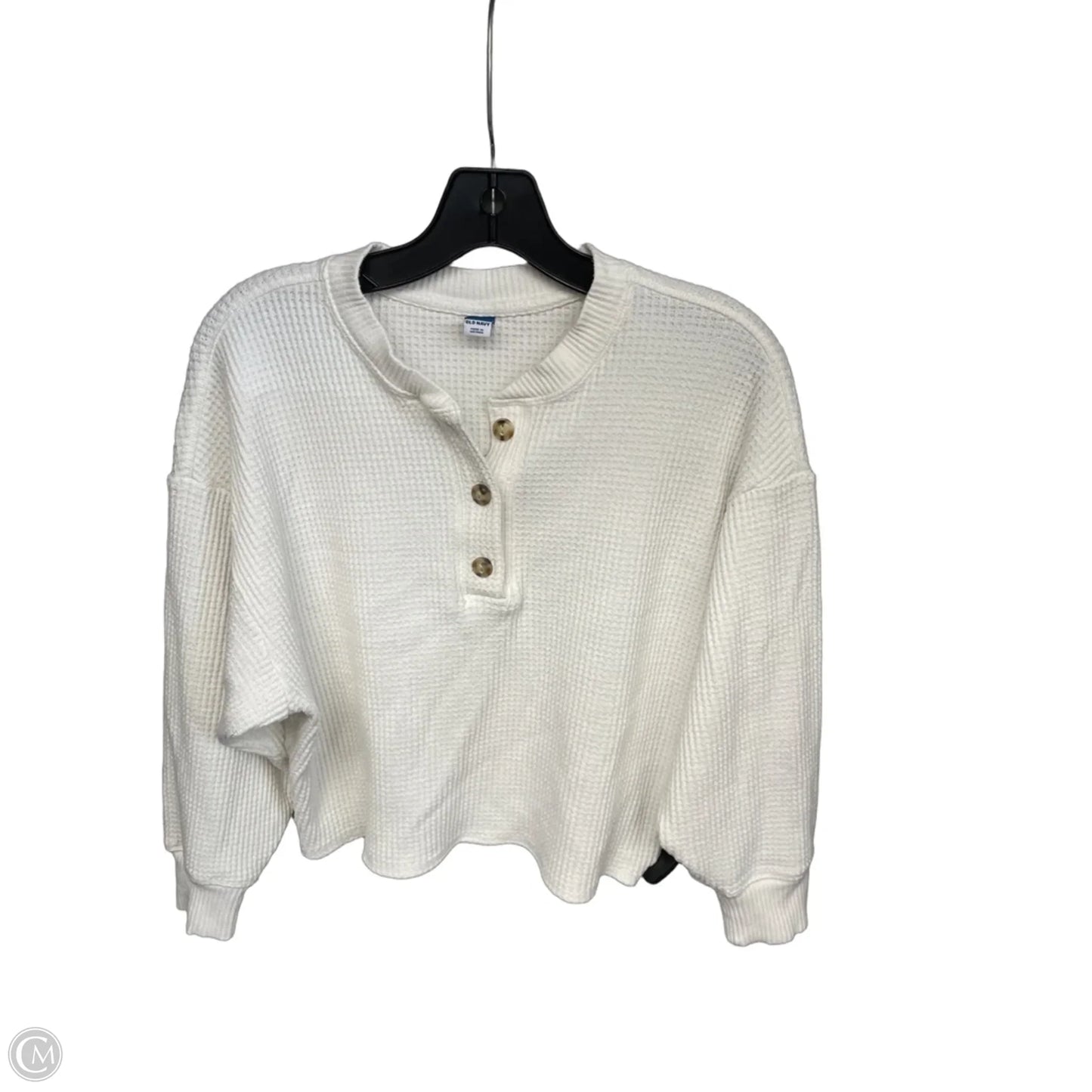 Top Long Sleeve By Old Navy In Ivory, Size: Sp