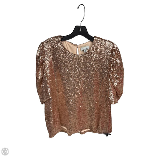 Top Short Sleeve By Allison Joy In Gold, Size: Xl