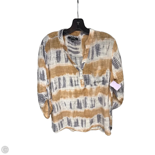 Top 3/4 Sleeve By Charlie B In Multi-colored, Size: Xxl
