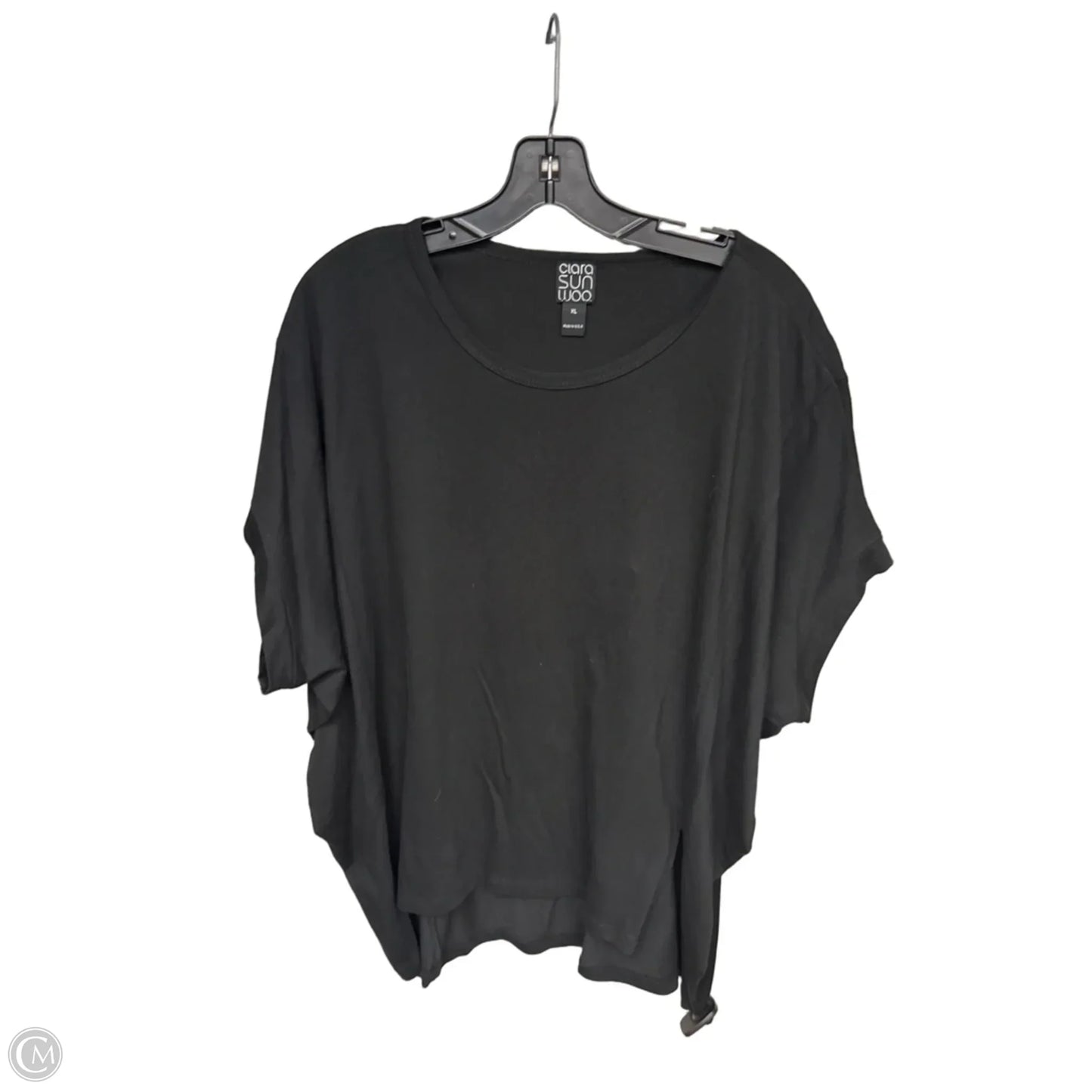 Top Short Sleeve By Clara Sun Woo In Black, Size: Xl