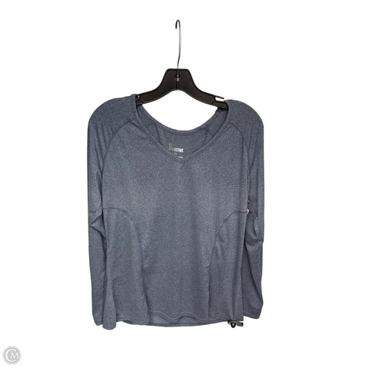 Athletic Top Long Sleeve Collar By Clothes Mentor In Blue, Size: Xl