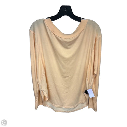 Athletic Top Long Sleeve Crewneck By Joy Lab In Peach, Size: M