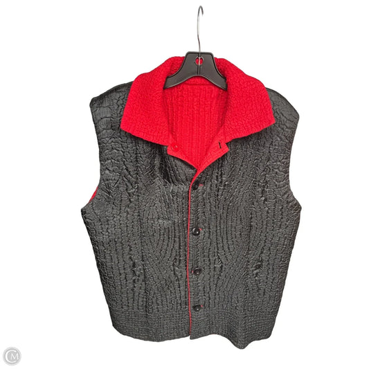 Vest Other By Clothes Mentor In Black & Red, Size: L