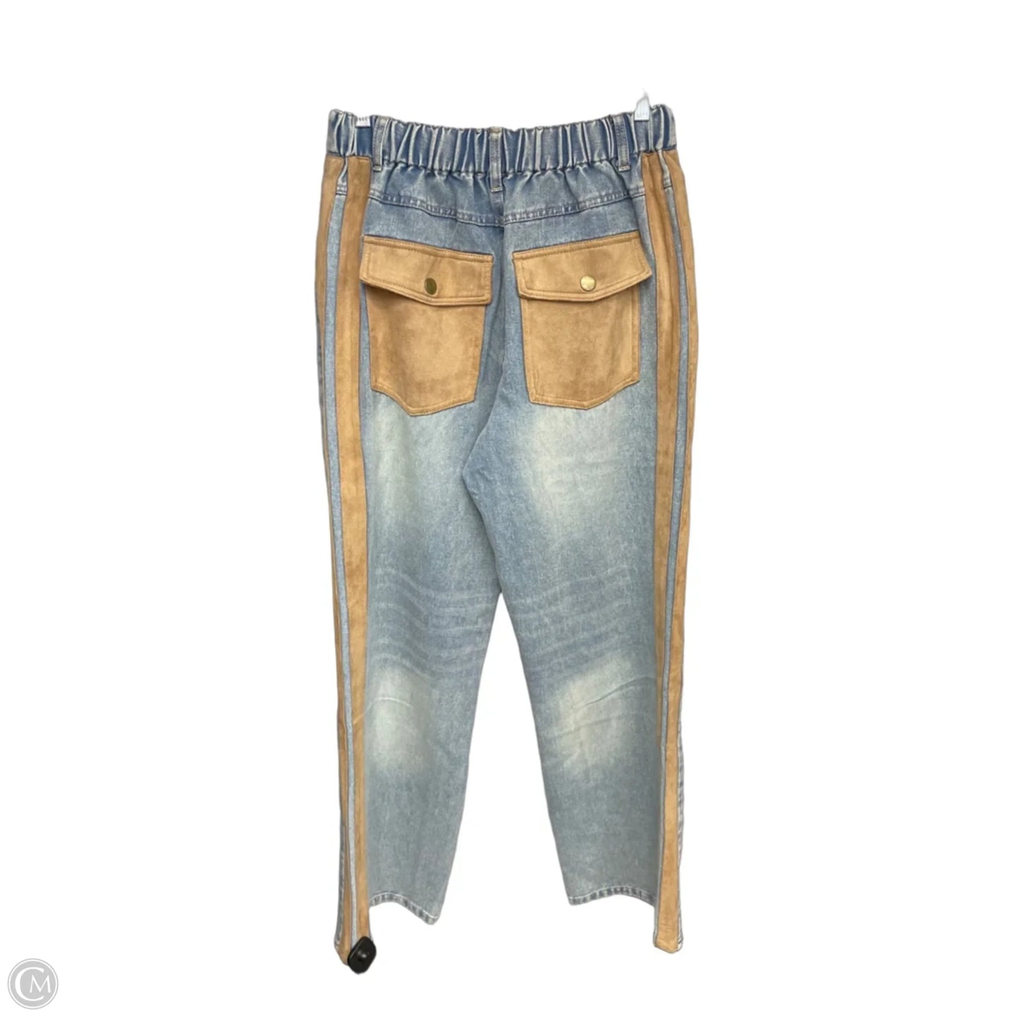 Jeans Wide Leg By Oddi In Blue Denim, Size: S