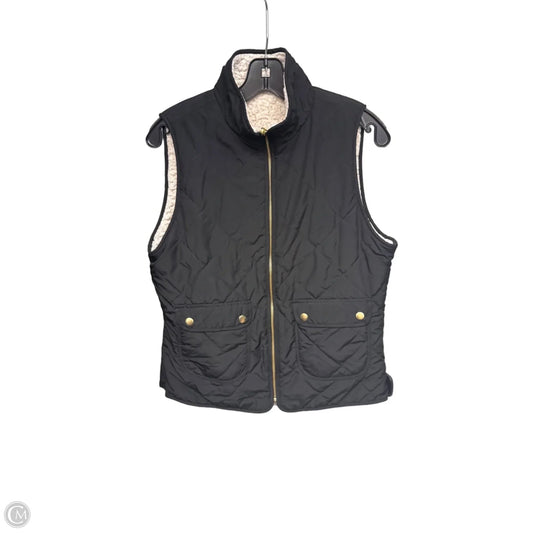 Vest Puffer & Quilted By Love Tree In Black & Cream, Size: S