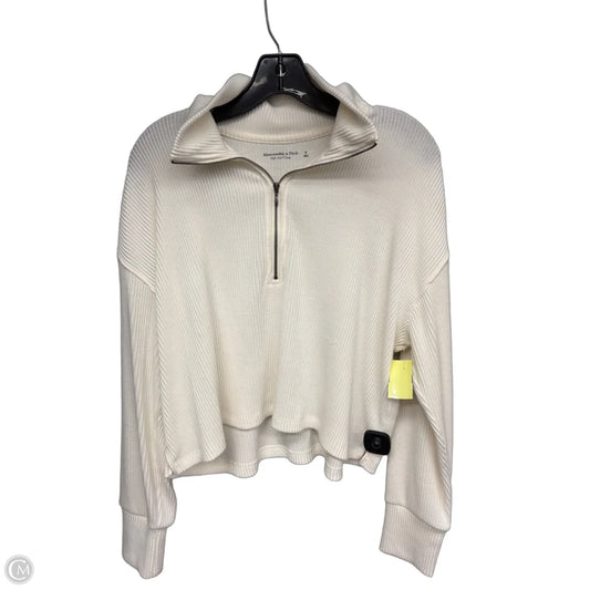 Top Long Sleeve By Abercrombie And Fitch In Cream, Size: S