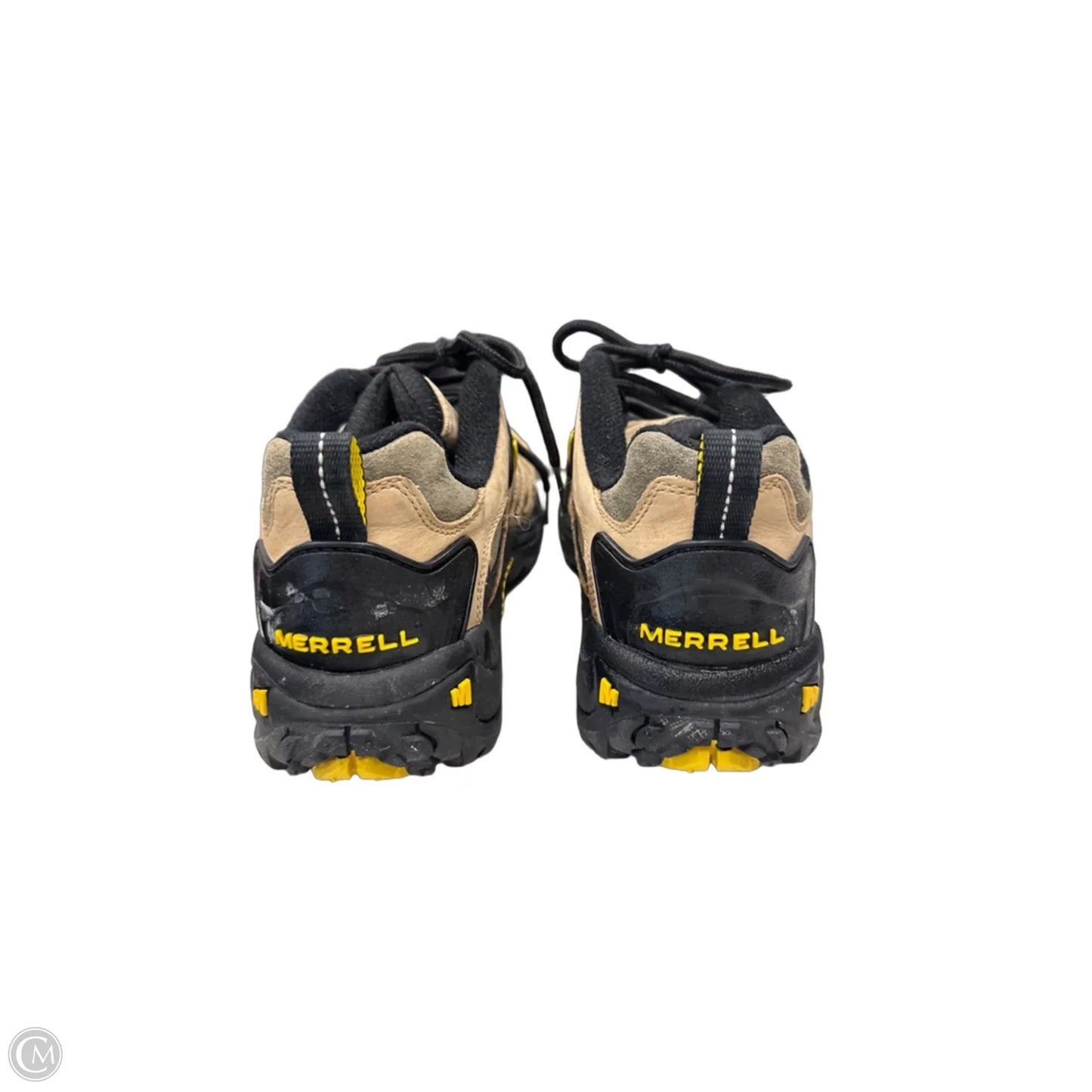 Shoes Hiking By Merrell In Brown & Cream, Size: 8.5
