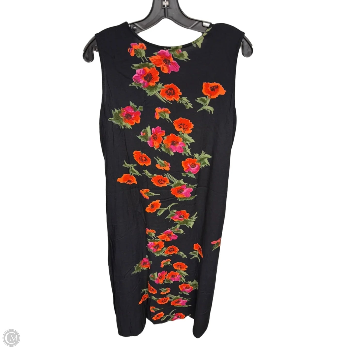 Dress Casual Midi By Clothes Mentor In Black & Red, Size: L