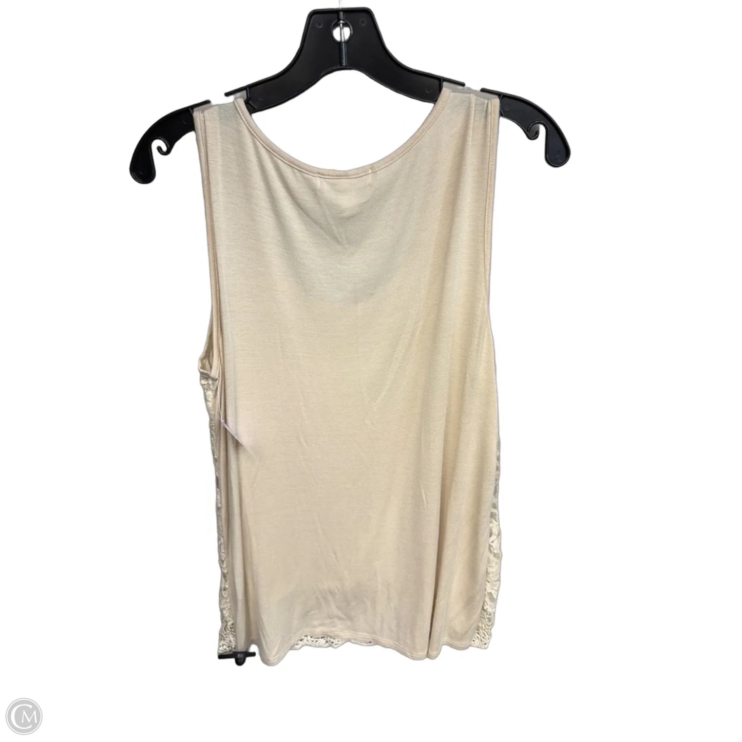 Top Sleeveless By Dressbarn In Cream, Size: L