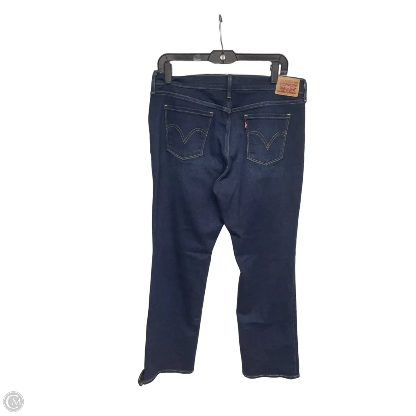 Jeans Straight By Levis In Blue Denim, Size: 12