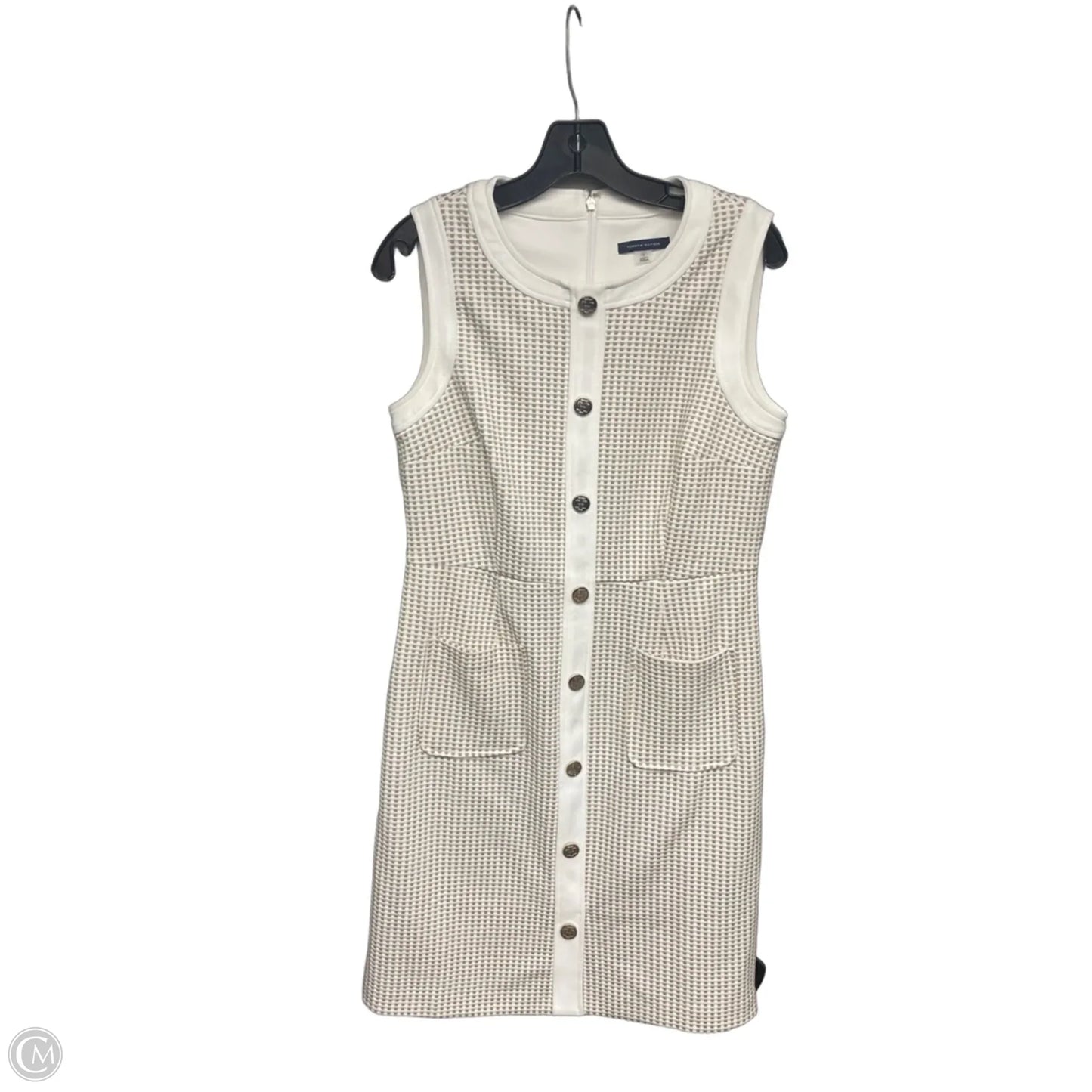 Dress Work By Tommy Hilfiger In Cream & White, Size: 8