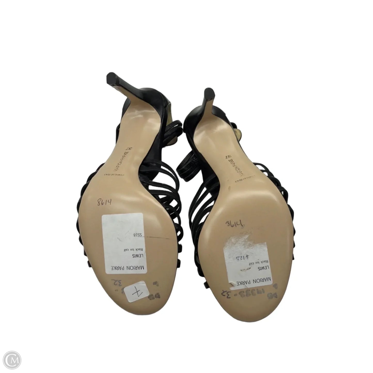 Sandals Heels Stiletto By Marion Parke In Black, Size: