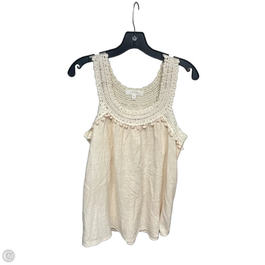 Top Sleeveless By Adiva In Cream, Size: S