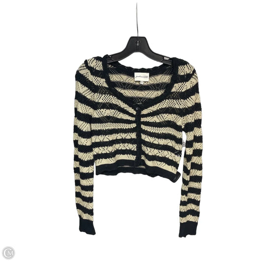 Cardigan By Freshman In Black & Cream, Size: S