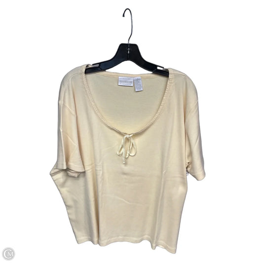 Top Short Sleeve By Elisabeth In Yellow, Size: 3x