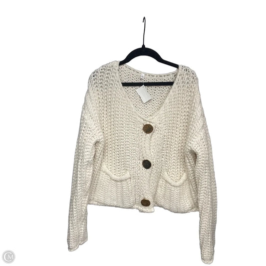 Cardigan By Clothes Mentor In White, Size: M