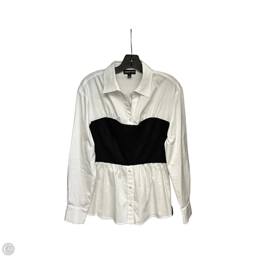 Top Long Sleeve By Kenneth Cole In Black & White, Size: S