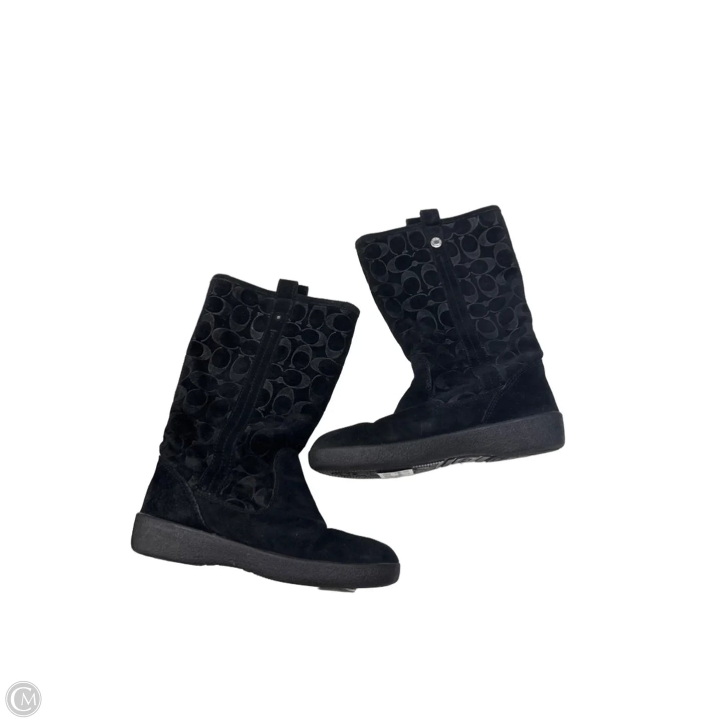 Boots Designer By Coach In Black, Size: 8.5
