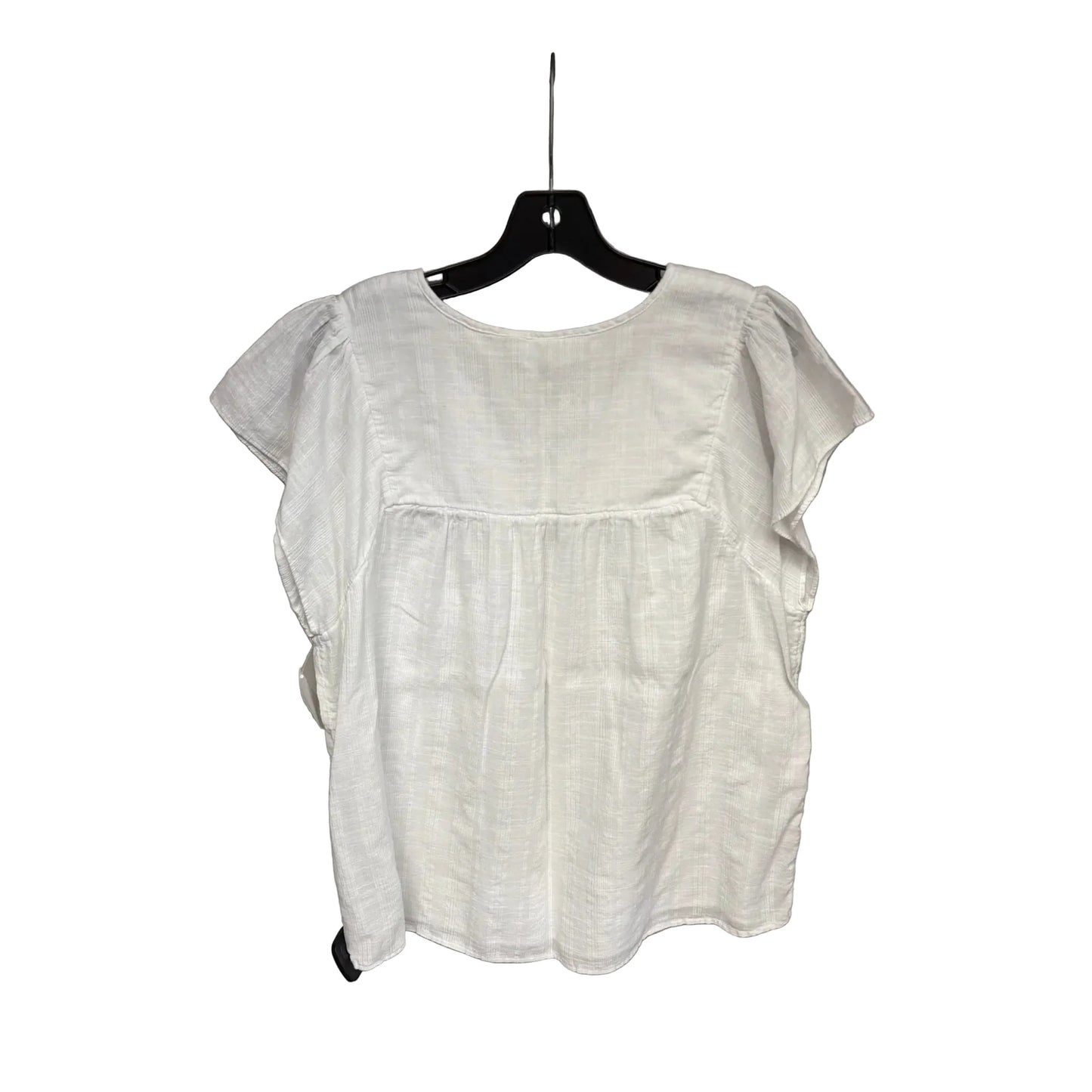 Top Short Sleeve By Gap In White, Size: Xl