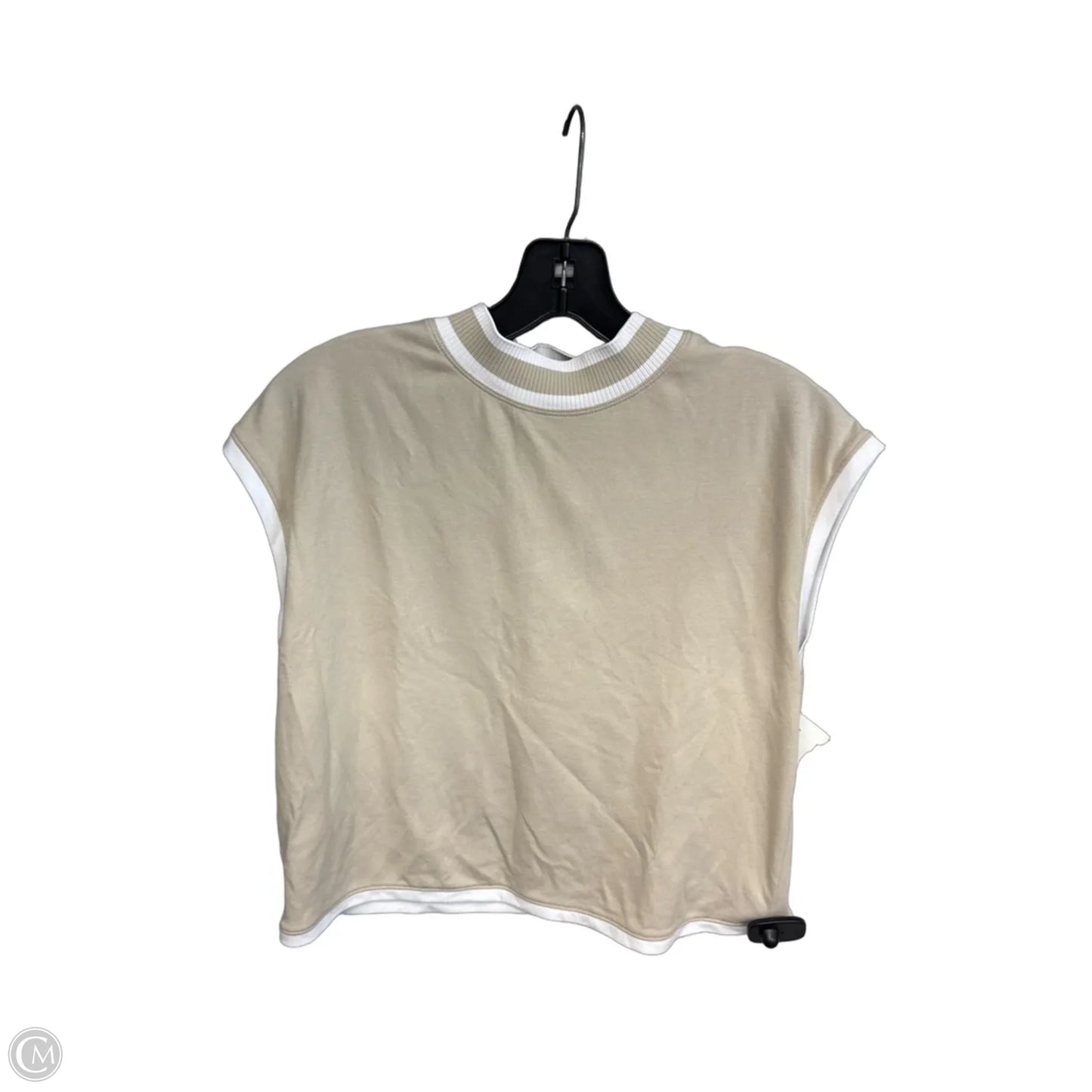 Athletic Top Short Sleeve By Calia In Cream, Size: M