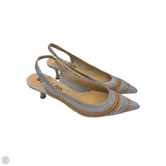 Shoes Heels Kitten By Anthropologie In Grey, Size: 8.5