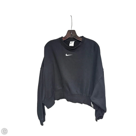 Athletic Sweatshirt Crewneck By Nike Apparel In Black, Size: M