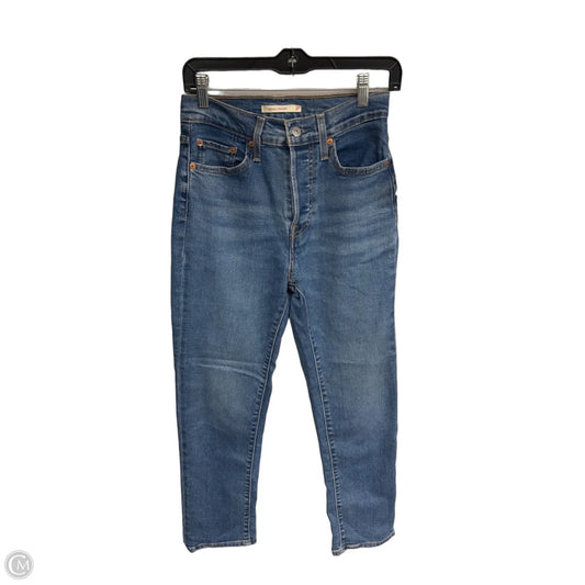 Jeans Straight By Levis In Blue Denim, Size: 4