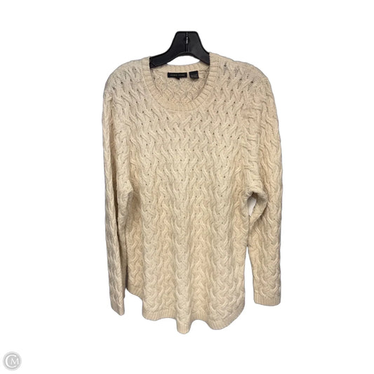 Sweater By Jeanne Pierre In Cream, Size: Xxl