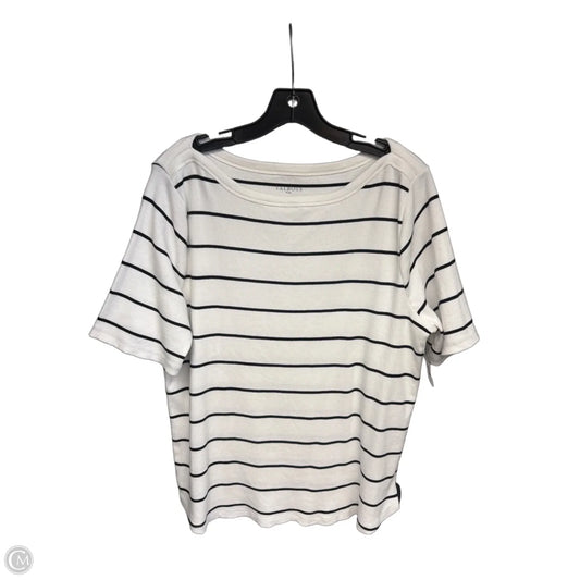 Top Short Sleeve By Talbots In White, Size: 2x