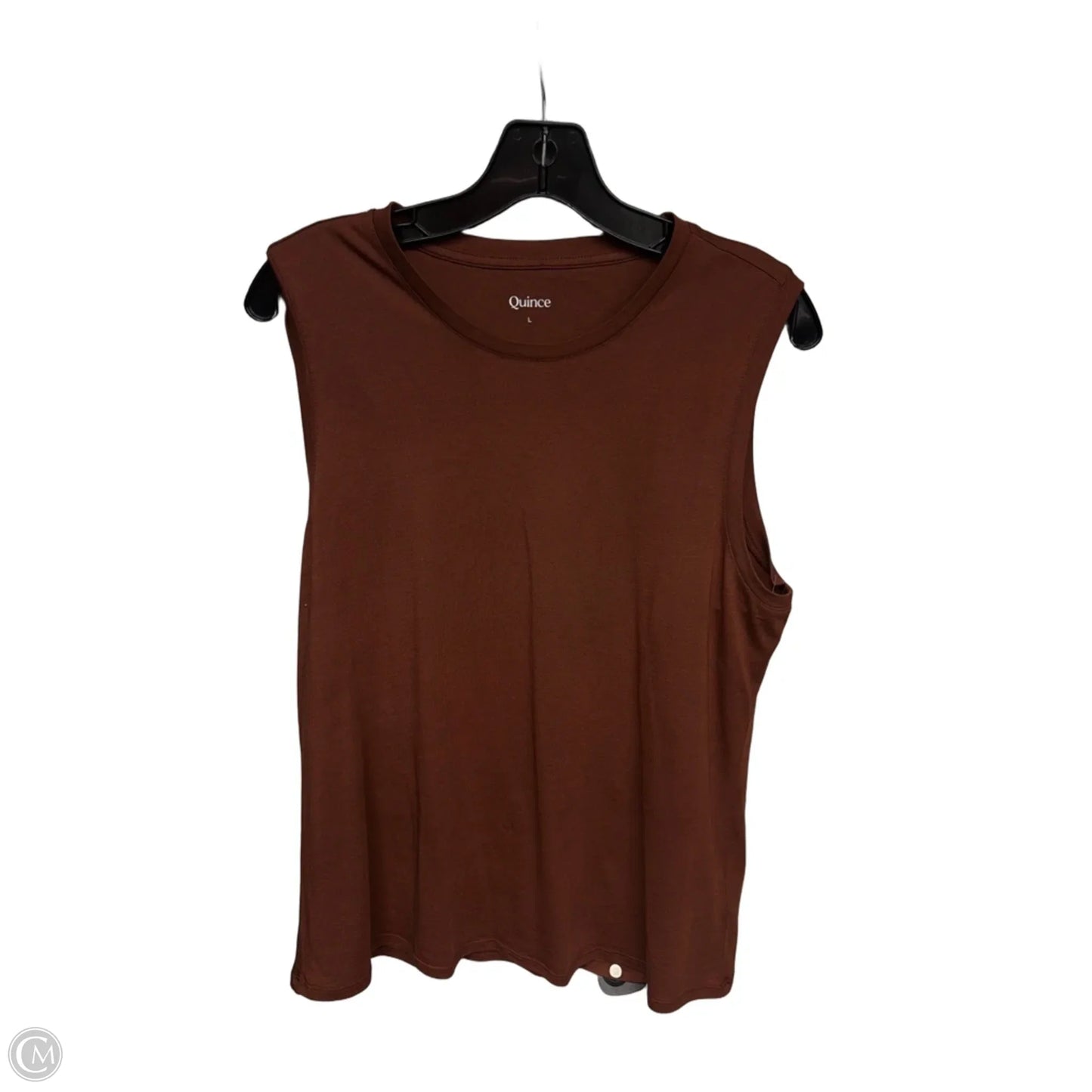 Top Sleeveless By Quince In Brown, Size: L